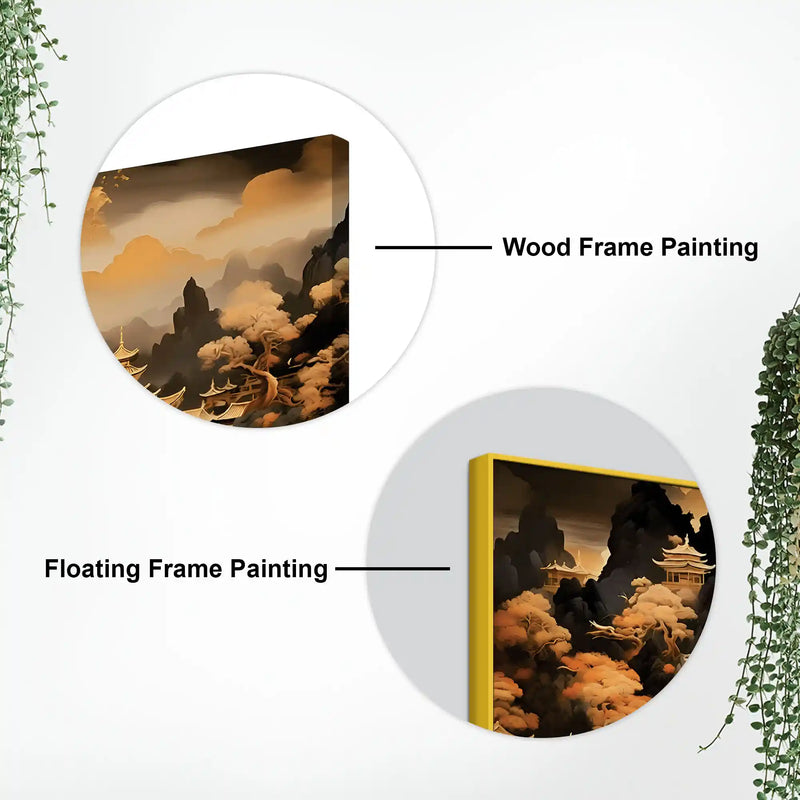 Traditional Chinese Style Mountain Canvas Painting