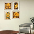 Traditional Floral Wall Art Frame Set of 4