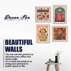 Traditional Floral Wall Art Frame Set of 4 for Modern Interiors