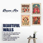 Traditional Floral Wall Art Frame Set of 4 for Modern Interiors