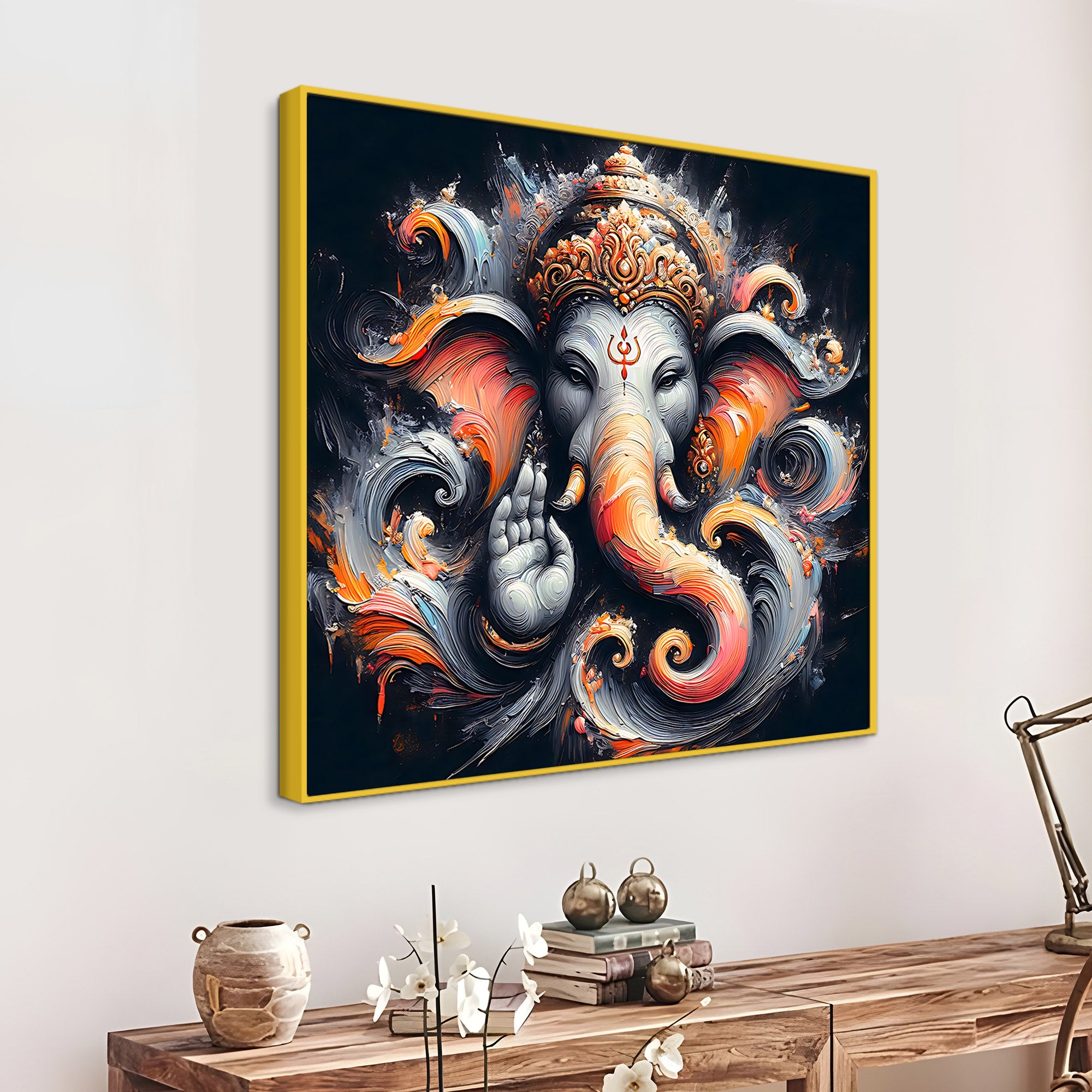 Traditional Ganesha God Wall Painting