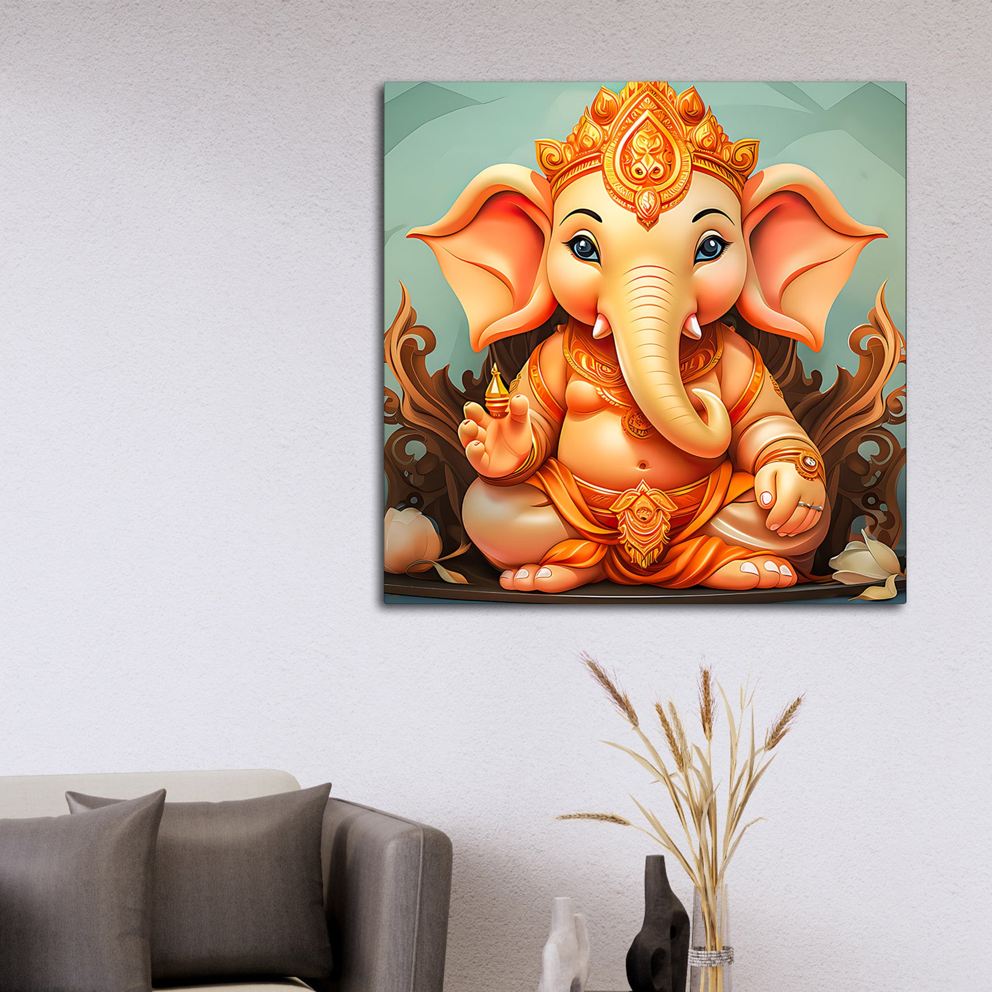 Traditional Ganesha Wall Painting for Home