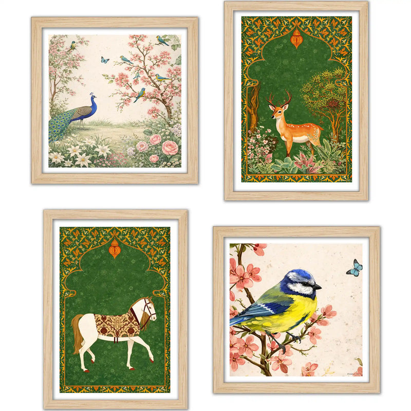 Traditional Garden Wall Art Frame Set of 4