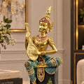 Traditional Golden Musician Buddha Showpiece for Home Decor