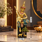 Traditional Golden Musician Buddha Showpiece for Home Decor