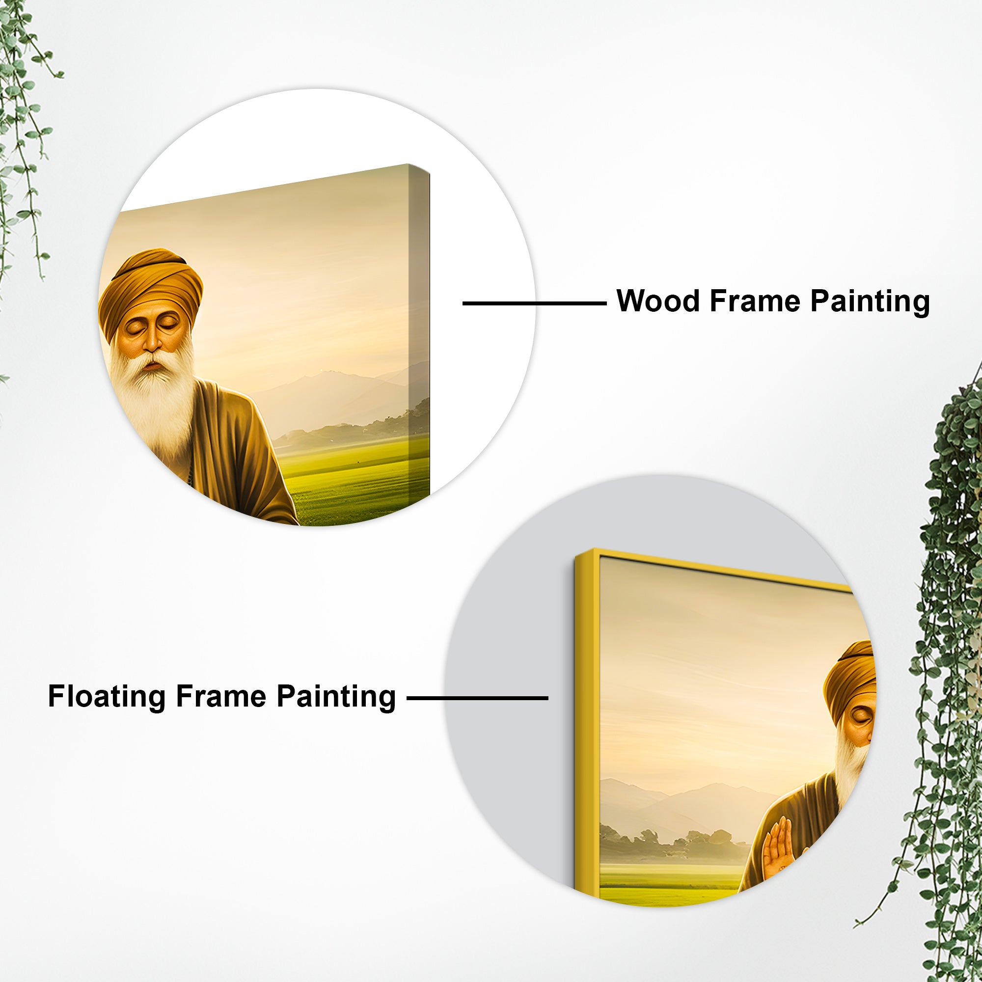 Traditional Guru Nanak Dev Ji Painting for Spiritual Home Décor