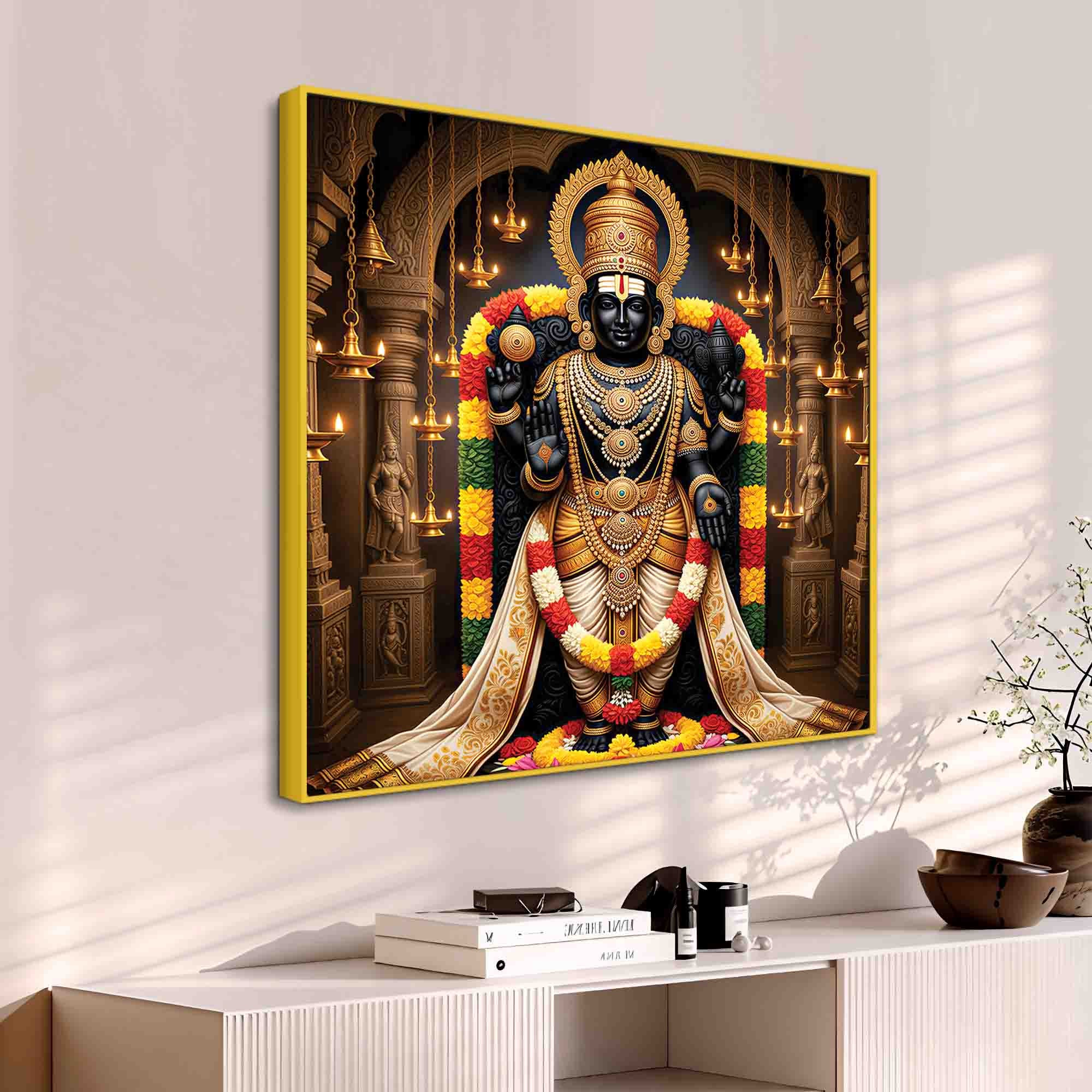 Traditional Hindu Devotional Painting for Office & Home Decor