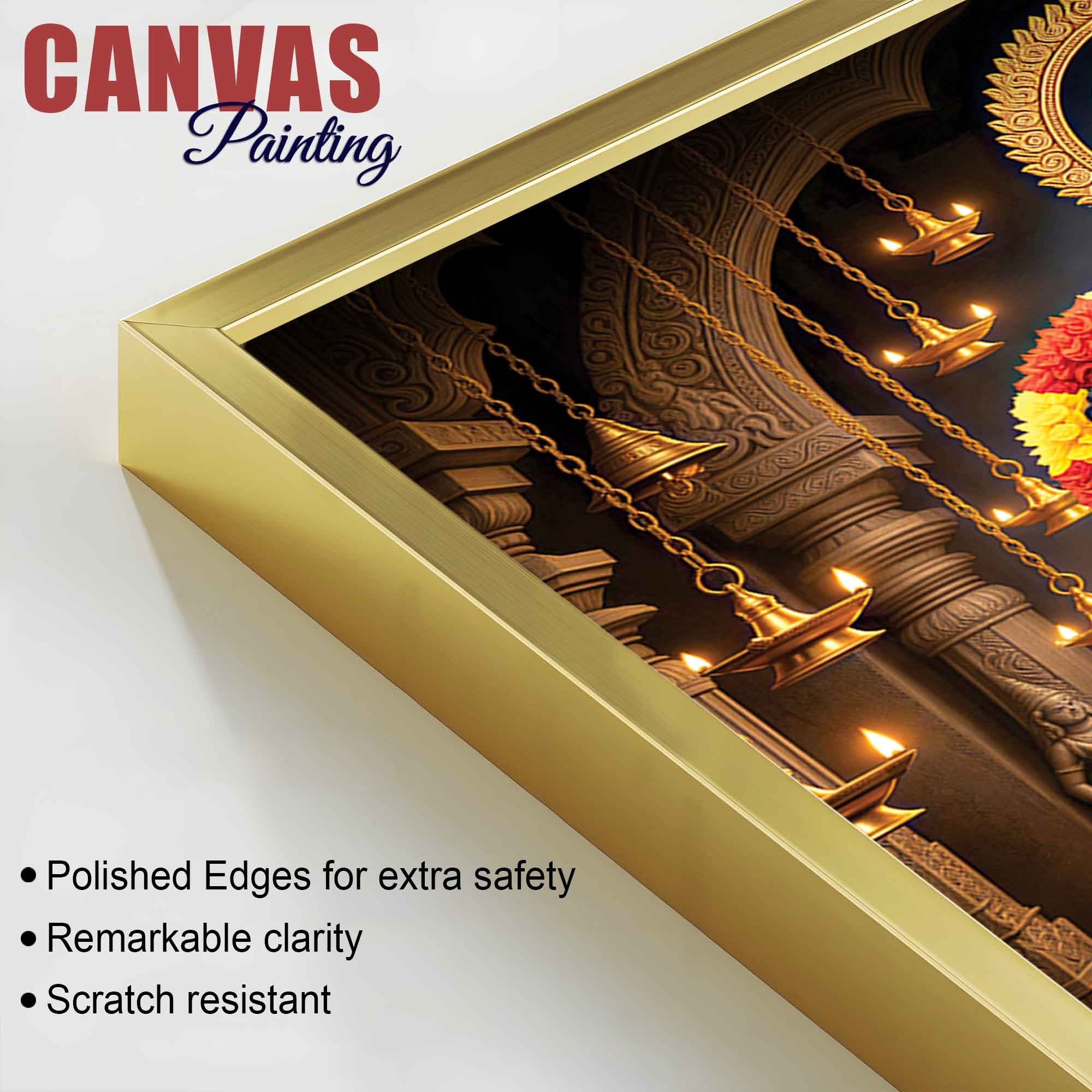 Traditional Hindu Devotional Painting for Office & Home Decor