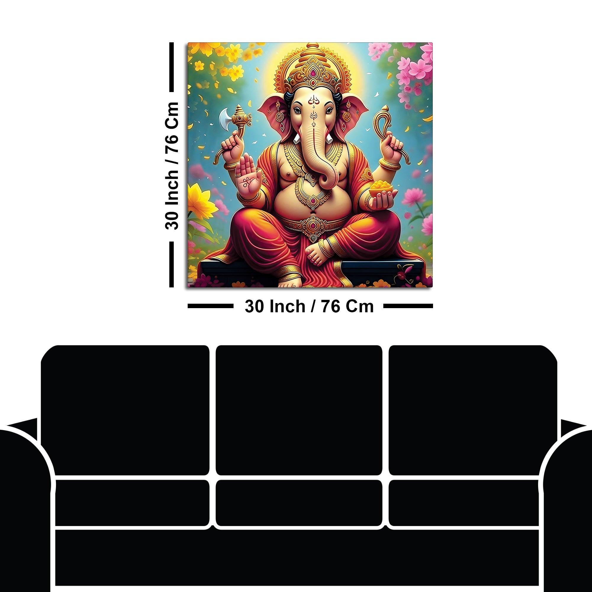 Traditional Hindu Ganpati Painting for Home Decor