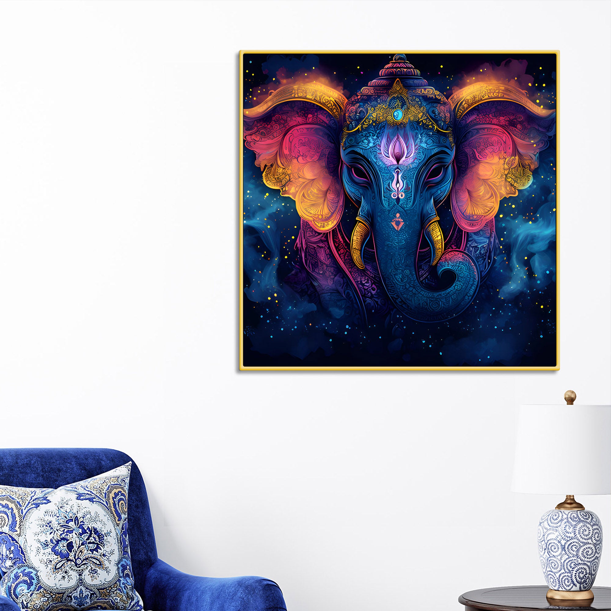 Traditional Hindu God Ganesh Ji Painting