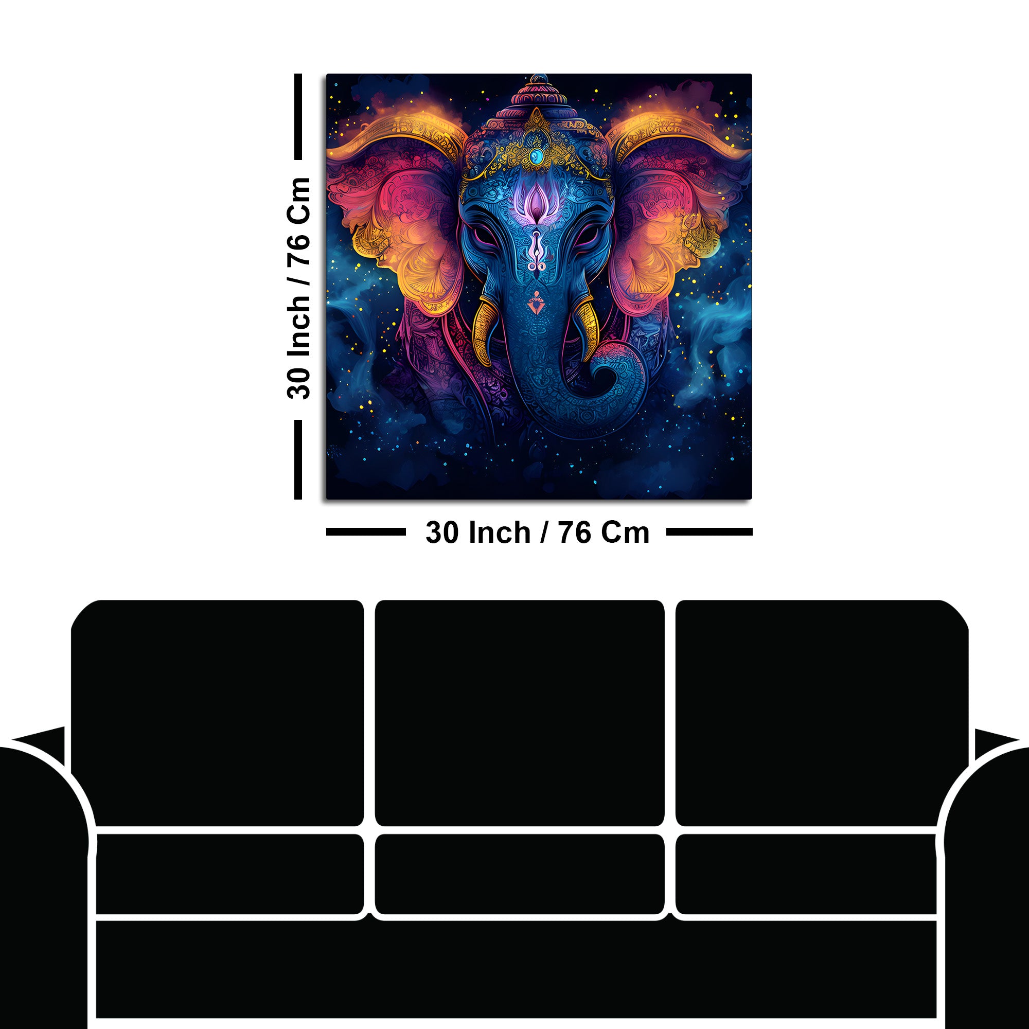 Traditional Hindu God Ganesh Ji Painting