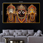 Traditional Hindu God Jagannath Crystal Glass Painting