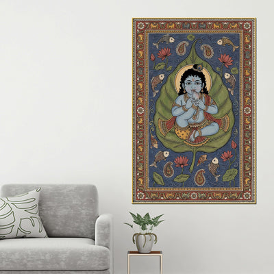 traditional-indian-bal-gopal-krishna-canvas-painting