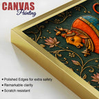 Traditional Indian Bulls 3D Bas-Relief Type Canvas Wall Painting