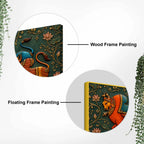 Traditional Indian Bulls 3D Bas-Relief Type Canvas Wall Painting