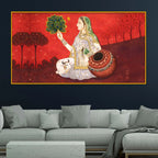 Traditional Indian Culture Crystal Glass Wall Painting