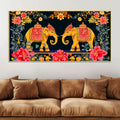 traditional-indian-elephant-canvas-painting-ethnic-floral-wall-painting