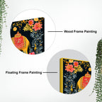 Traditional Indian Elephant Canvas Painting | Ethnic Floral Wall Painting