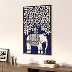 Traditional Indian Elephant Canvas Wall Painting | Modern Ethnic Décor