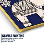 Traditional Indian Elephant Canvas Wall Painting | Modern Ethnic Décor