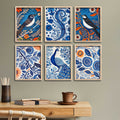 traditional-indian-floral-bird-wall-frame-set-of-six