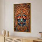 Traditional Indian Goddess Face Canvas Wall Painting