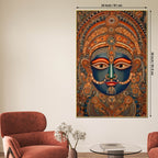 Traditional Indian Goddess Face Canvas Wall Painting