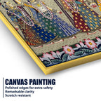 Traditional Indian Gopis Dance Scene Pichwai Inspired Canvas Wall Painting