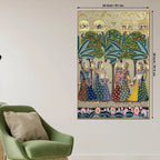 Traditional Indian Gopis Dance Scene Pichwai Inspired Canvas Wall Painting