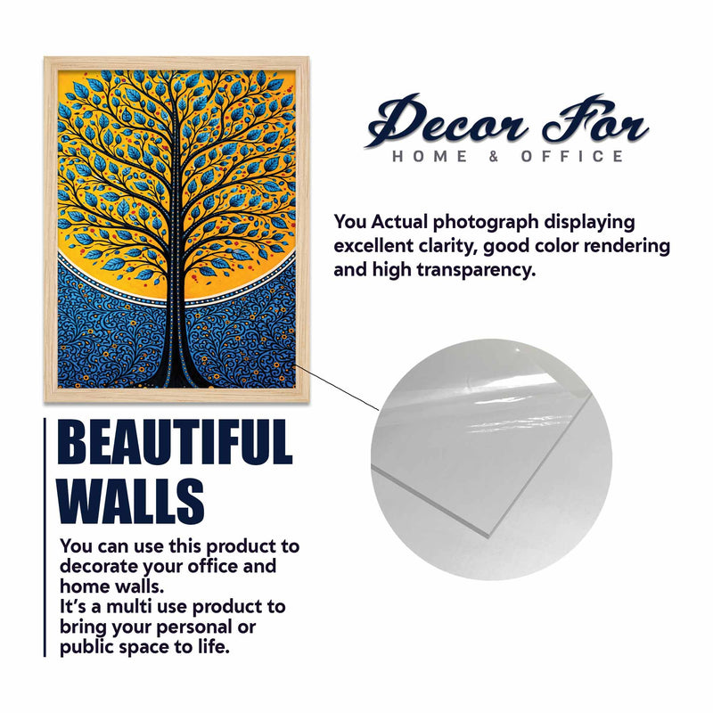 Traditional Indian Nature Wall Frame Set of Four