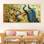 Traditional Indian Peacock Canvas Wall Painting