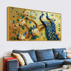 Traditional Indian Peacock Canvas Wall Painting