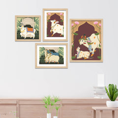 traditional-indian-pichwai-cow-wall-frame-set-of-four