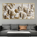 Traditional Indian Royal Cavalry 3D Canvas Wall Painting