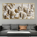 Traditional Indian Royal Cavalry 3D Canvas Wall Painting