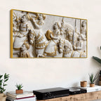 Traditional Indian Royal Cavalry 3D Canvas Wall Painting