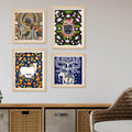 Traditional Indian Wall Art Frame Set of 4