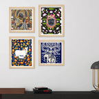 Traditional Indian Wall Art Frame Set of 4