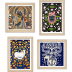 Traditional Indian Wall Art Frame Set of 4
