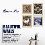 Traditional Indian Wall Art Frame Set of 4
