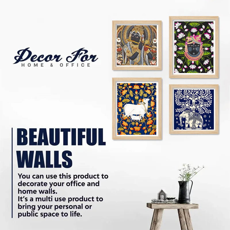 Traditional Indian Wall Art Frame Set of 4