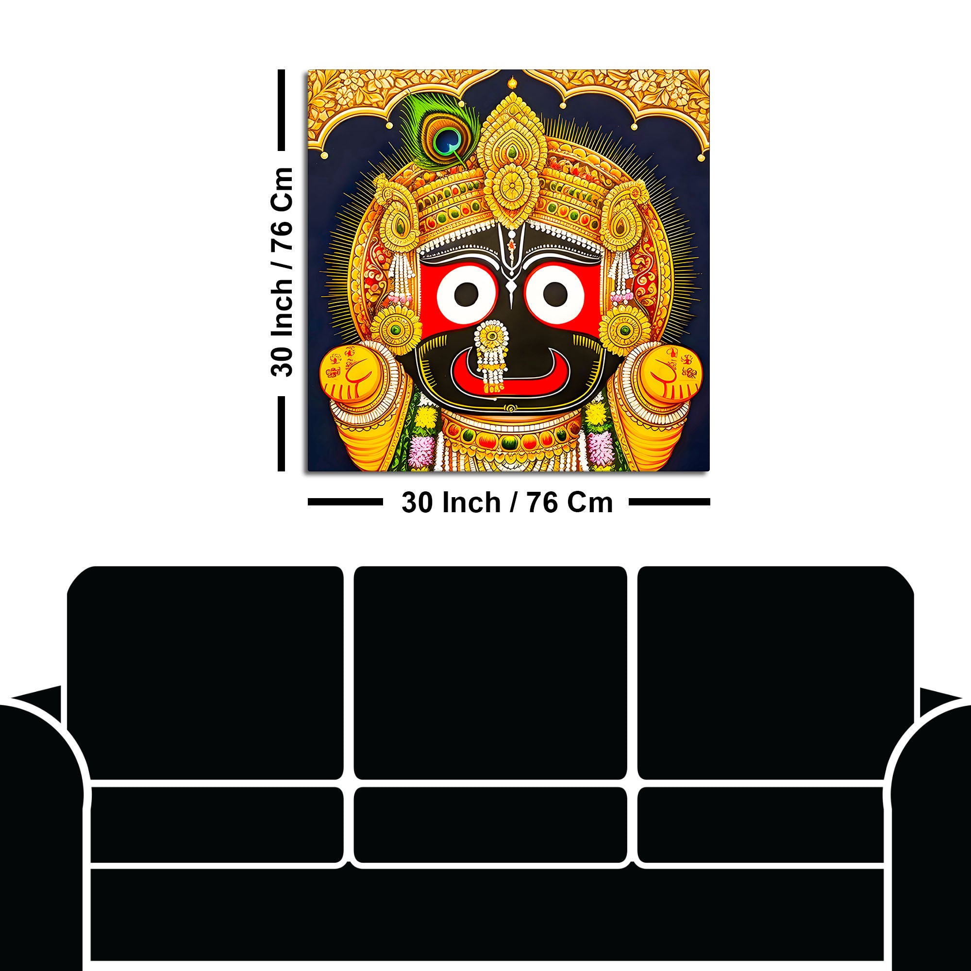 Traditional Jagannath Painting – Hindu Spiritual Wall Decor