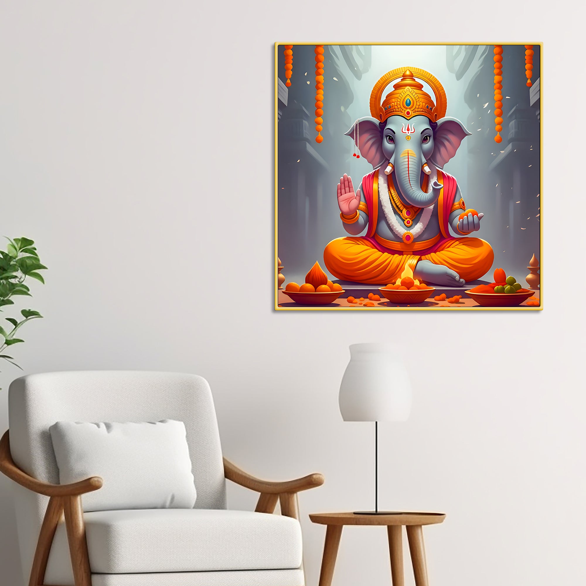 Traditional Lord Ganesha Art Painting