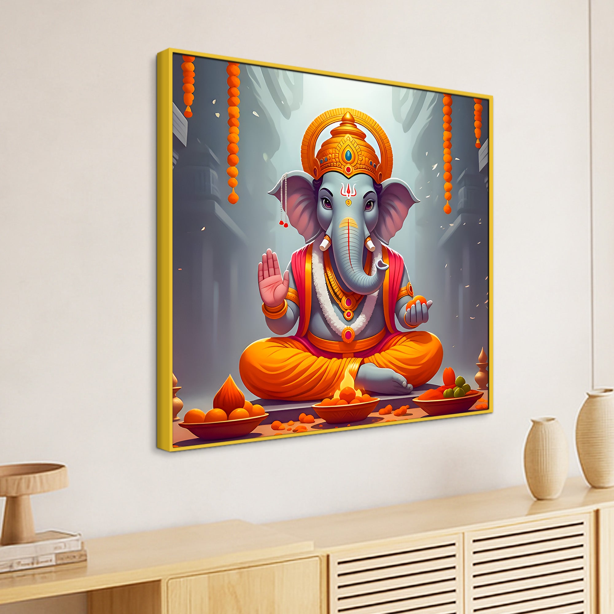 Traditional Lord Ganesha Art Painting