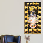Traditional Lord Shrinathji Canvas Wall Painting | Indian Religious Wall Décor Art