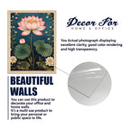 Traditional Lotus Floral Wall Frame Set of Six