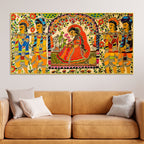 traditional-madhubani-bride-painting-royal-wedding-scene-art