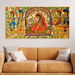 traditional-madhubani-bride-painting-royal-wedding-scene-art