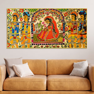 traditional-madhubani-bride-painting-royal-wedding-scene-art
