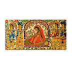 Traditional Madhubani Bride Painting | Royal Wedding Scene Art